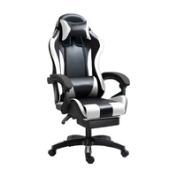 Chaise de jeu de course professionnelle de luxe de haute qualité avec repose-pieds en cuir PU, réglable en hauteur, inclinable, chaise de bureau pour ordinateur