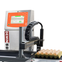 Imprimante jet d'encre automatique continue Demin pour codage de dates sur œufs, machine de codage d'œufs à haute vitesse pour la date d'expiration