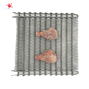 Restaurant Getränke zubehör Edelstahl-Maschen band förderer Hitze beständige Spiralketten-Quer leit blech förderer - Product Image 1