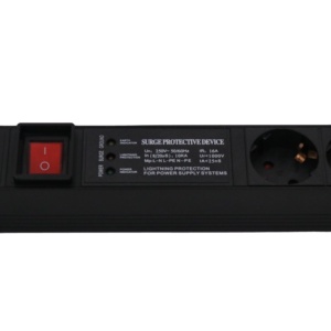 Đức loại <span class=keywords><strong>19</strong></span> "<span class=keywords><strong>1U</strong></span> Rackmount 6 cửa hàng 3 ánh sáng lọc tăng sản xuất tiếp đất hướng dẫn phân phối điện đơn vị PDU - Product Image 3