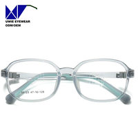 Lunettes optiques rectangulaires personnalisées OEM en silicone et TR90, anti-lumière bleue, pour enfants et adolescents, taille 47-16-128, par notre équipe de designers interne.