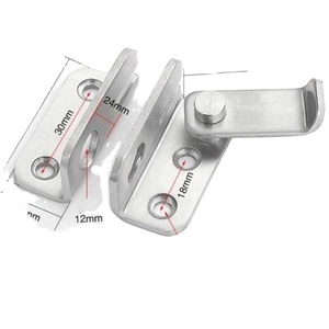 Loquet de sécurité à pêne épais, simple, à rotation <span class=keywords><strong>gauche</strong></span>/droite, antivol, en acier inoxydable épais pour porte - Product Image 6