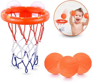DWI eğlenceli küvet çekim oyunu banyo oyuncakları banyo basketbol 3 adet 6CM topları çocuklar için