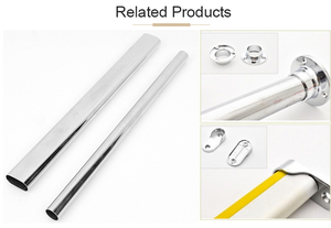 Accessori per Armadio TOPCENT, Barra in Ferro <span class=keywords><strong>Cromato</strong></span>, <span class=keywords><strong>Tubo</strong></span> Rotondo per Guardaroba - Product Image 6