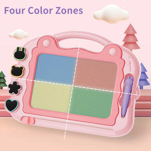 กระดานวาดภาพแม่เหล็กแบบ2 in 1มีแม่เหล็กปรับสีได้สำหรับเด็กสามารถลบภาพบนโต๊ะได้ - Product Image 3