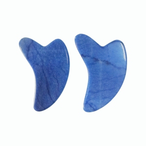 Wholesale NaturalJade Blue Aventurine Dolphin Massage Stones Custom Logo Facial Gua Sha Tools for SPA - Product Image 2