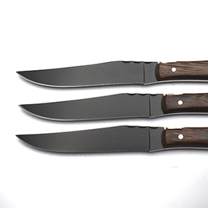 Sang trọng thép không gỉ Flatware Set Chất lượng cao bít tết dao và ngã ba với ong thiết kế bằng gỗ xử lý màu đen - Product Image 5