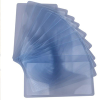Mini 3X Magnifying Glass Credit Card Size Fresnel Lens Portable Plastic Business Card Magnifier 85x55mm