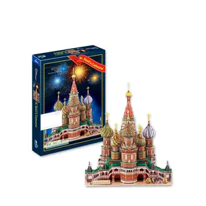 Trasporto libero russo famoso Vasile assunta Cattedrale 3d puzzle di carta per i bambini