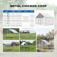 Cage à volailles en métal de petite taille, poulailler extérieur, enclos pour animaux de compagnie pour jardin, cour arrière, patio