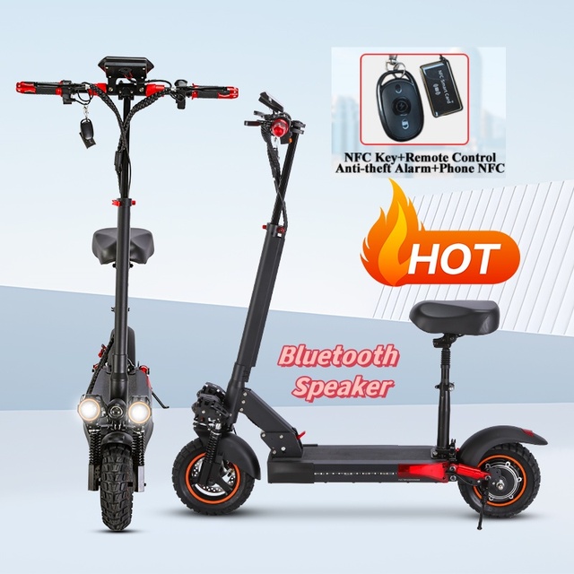High Cost Performance APP Speaker 800w 10inch Electric Scooter NFC Control Off Road Accelerator on Turn Handle Electric Scooter