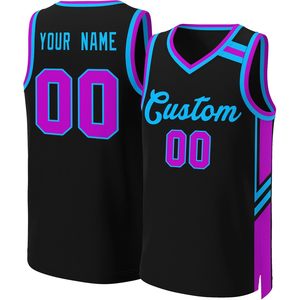 Custom Basketball Jersey Personalized <b>Name</b> Number Men Youth Kids V Neck Moisture Wicking Sublimated Tank Top - Product Image 1