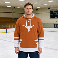 Sweat-shirt de hockey vintage personnalisé avec logo OEM & ODM, vêtements de sport unisexes, uniforme de hockey sur glace, imprimé par transfert thermique