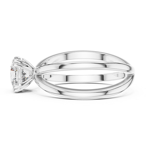 Bague en or 18 carats de qualité supérieure avec diamant de laboratoire classique pour femmes, taille ronde, certifiée, cadeau de mariage ou d'anniversaire, bijoux - Product Image 2
