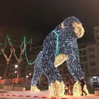 Sculpture d'animal grand singe, éléphant géant personnalisé pour décor Commercial