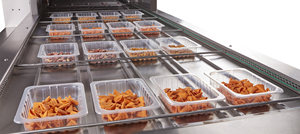 Máquina de Envasado al Vacío Automática con Atmósfera Modificada Estándar CE, Selladora de Bandejas para Sándwiches, Pizza, Pan, MAP para Alimentos - Product Image 4