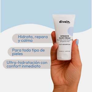 Divain Care Crema Mani Intensiva 50 Ml ad Assorbimento Rapido con Burro di Karité, Olio di Mandorle Dolci e Acido Ialuronico - Product Image 4