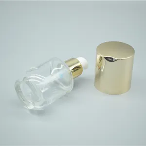 Garrafa de vidro para loção 30ml, recipiente líquido para cosméticos, base, óleo essencial e loção, garrafa de vidro