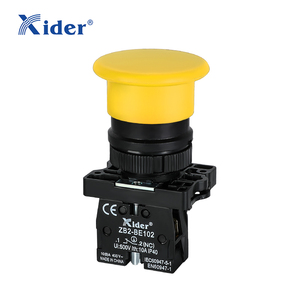 Interruptor de botón pulsador marcado con retorno por resorte de cabeza de seta serie plástica EC52/XB2/EC52 - Product Image 1
