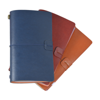 Carnet de notes petit format en cuir PU bleu, style vintage, pour usage quotidien, fabrication en petite série