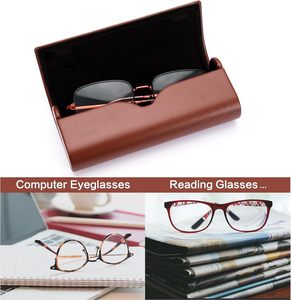 Hộp đựng kính mắt cứng cao cấp bằng da PU thủ công tùy chỉnh YT4076 với khăn lau microfiber - Product Image 5