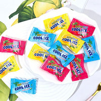 Bonbons gélifiés à la menthe multicolores sans sucre Agolyn, coque croustillante, centre moelleux, haleine fraîche, saveur fruitée, vente en gros