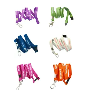 Keychain cotton short lanyard strap long nylon cord neck strap personalized round ribbon to sublimate blank lanyards