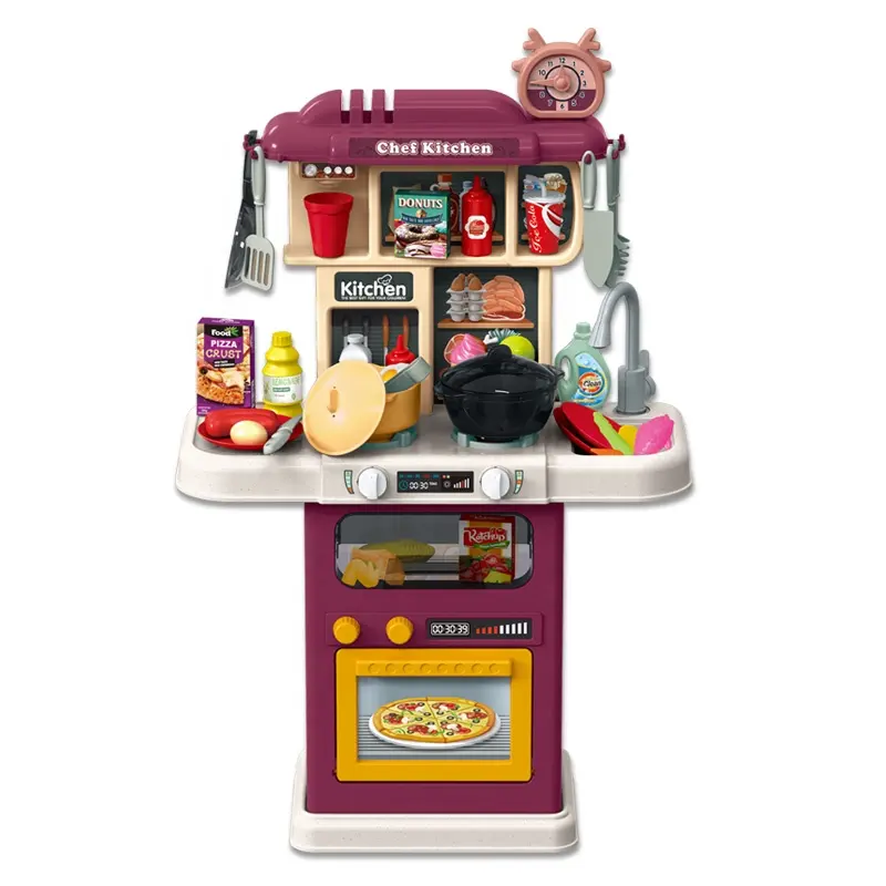 Children kitchen toys play house cooking tableware play set role playing kitchen game