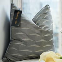 Housse de coussin décorative de luxe en jacquard pour canapé, 20x20 pouces, pour hôtel, personnalisable