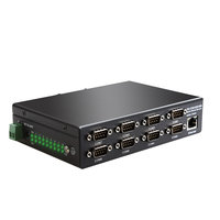 Convertidor DIEWU de 8 Puertos RS232 RS485 RS422 a Ethernet TCP/IP, Servidor de Dispositivos Seriales Múltiples, Interruptor, Puerta de Enlace Modbus