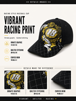 Casquette de baseball unisexe réglable en toile à 6 panneaux, en coton polyester, avec broderie 3D imprimée tropicale