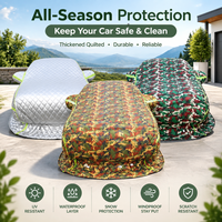 Housse de voiture matelassée premium pour l'hiver, protection lourde contre la grêle et les températures extrêmes, protection de capot automobile