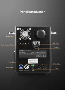 מוקה SFX dmx זיקוקין קרים 650w מיני קר ניצוצות מכונה שלב מסיבת חתונת אירוע - Product Image 4