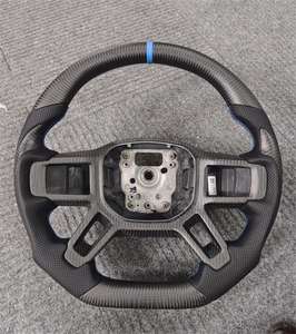 Volant en cuir perforé en bois pour Land Rover Sport Range <span class=keywords><strong>SVR</strong></span> L494 L405 <span class=keywords><strong>Evoque</strong></span> Volant en bois - Product Image 4