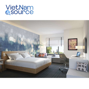 Juego de dormitorio de Hotel con cama King Size elegante de alta calidad para The Choice Hotel, gran oferta, conjunto de muebles de dormitorio de madera dura para Hotel moderno - Product Image 1