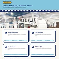 Maison pour chat en carton thème monstre, motif bleu avec cornes, pour chats d'intérieur, vente en gros, directement de l'usine