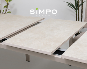 Ensemble de meubles d'extérieur haut de gamme SIMPOLIFESTYLE, ensemble de salle à manger de luxe pour jardin, <span class=keywords><strong>table</strong></span> <span class=keywords><strong>rectangulaire</strong></span> extensible en aluminium pour <span class=keywords><strong>balcon</strong></span> - Product Image 4