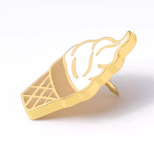 Distintivo Personalizzato in Smalto a Forma di Patatine Fritte, Popcorn, Pizza, Gelato per Ristoranti Fast Food, Spilla <span class=keywords><strong>Gourmet</strong></span> Placcata Oro, Forma e Colore Personalizzabili - Product Image 4