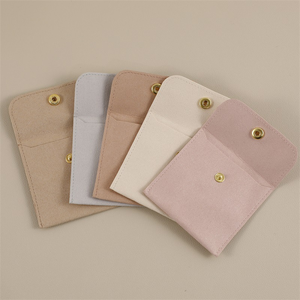 Thấp moq sợi nhỏ túi đồ trang sức, handmade trang sức bao bì Pouch với Snap Nút trang sức đóng gói túi - Product Image 1