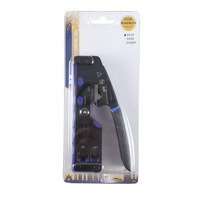 Cat5e/Cat6/Cat7 Premium pass-fungsional Crimp RJ45 Ratchet crimper genggam alat tang Crimping untuk kabel jaringan