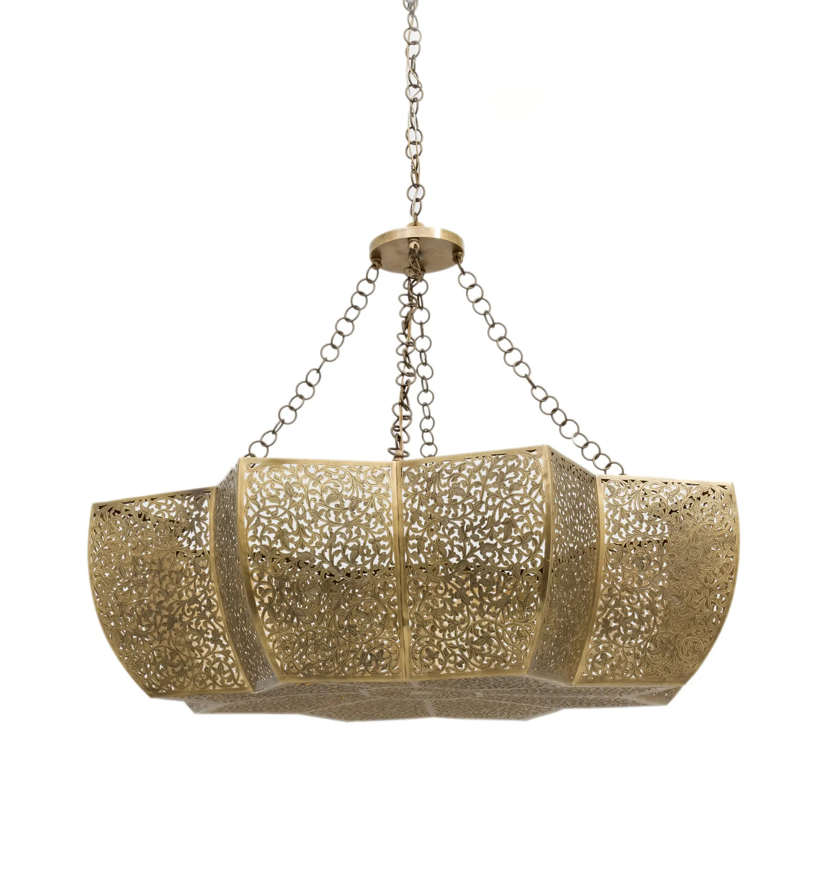 Handsome Feature KALUX Gold Crystal LED Ceiling Pendant Modern Simple Customized Hanging Lamp 2-Year Warranty for Mosque Use CRI
