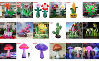 Décorations de scène musicale : Cactus gonflable personnalisé, modèle d'arbre en forme de cactus pour la décoration de concerts, fêtes et spectacles