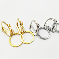 Porte-clés étrier en métal pour les amoureux des chevaux Cadeau porte-bonheur Ornements de chevaux Pendentifs Tentures Design élégant Mini étrier de cheval Porte-clés