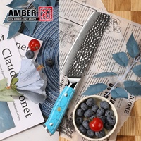 Couteau de cuisine simple de luxe en gros Yangjiang nouveautés coupe-légumes professionnel en acier damas 7 pouces couteau nakiri