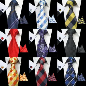 8 см шелковый галстук-бабочка с платком запонки, комплект с модным дизайном, для бизнеса; Мужская обувь на плоской подошве шелковые галстуки жаккардовые бизнес галстук носовой платок