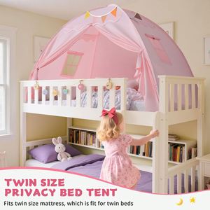 Castillo de Princesa Rosa, Tienda de Juegos Interior para Niños con Luces de Estrellas y Juguete Suave - Unisex - Product Image 4