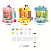 Mini machine à griffes éducative en plastique AJB, à monnayeur, avec lumières et sons, distributeur de bonbons et de prix