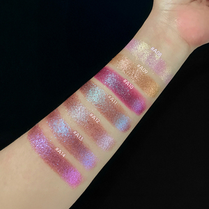 พาเลทอายแชโดว์ DIY สีชัด ติดทนนาน ผงอัดแข็ง สูตรวีแกน ชิมเมอร์ กลิตเตอร์ ดูโอโครม โฮโลแกรม - Product Image 4