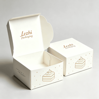 Boîte à gâteau jetable personnalisée de qualité alimentaire pour boulangerie, emballage de desserts pour boutique et restaurant