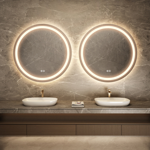 Miroir pliable portatif de voyage de vanité allumée par luxe avec les lumières menées économiseuses d'énergie - Product Image 1